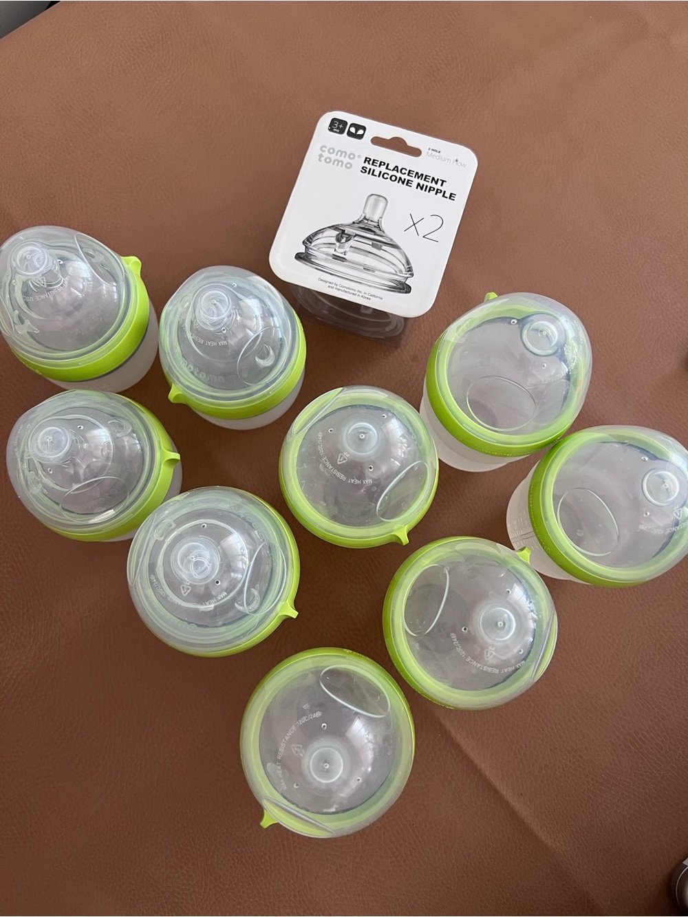Comotomo Green Baby Bottle Set